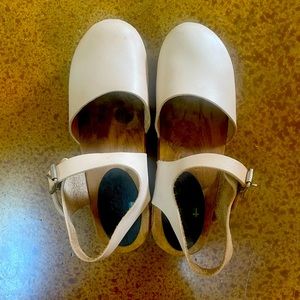 Lotta from Stockholm wooden and leather clogs